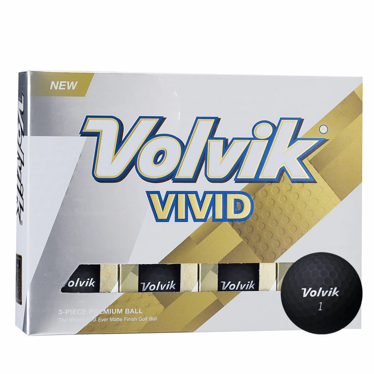Volvik Vivid Golf Balls 12Pack UNISEX BLACK