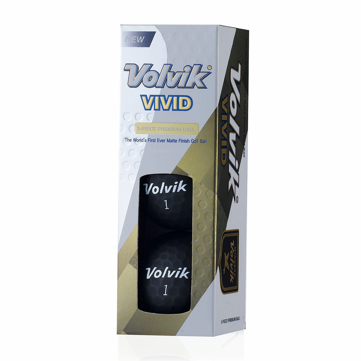 Volvik Vivid Golf Balls 12Pack UNISEX BLACK - Image 2