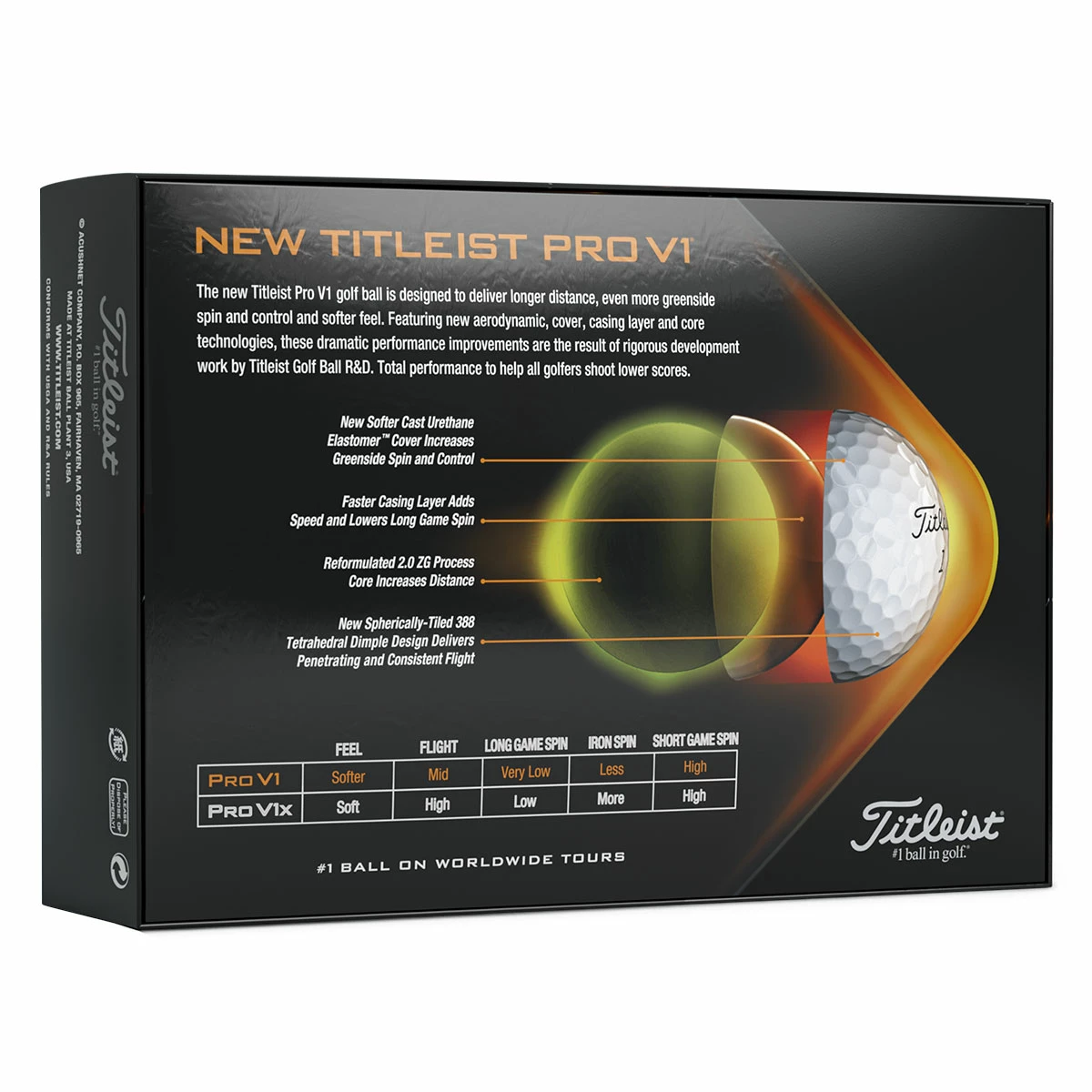 Titleist Pro V1 12 Ball Pack WHITE - Image 2