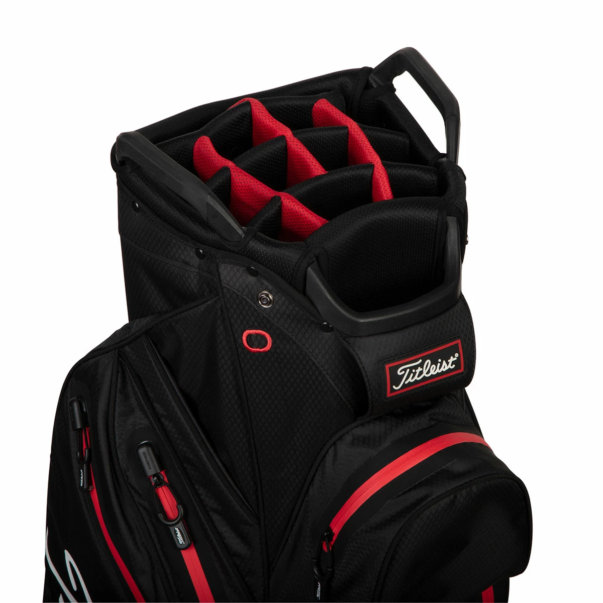 Titleist Stadry 14 Cart Bag UNISEX ONE SIZE BLK RED - Image 3