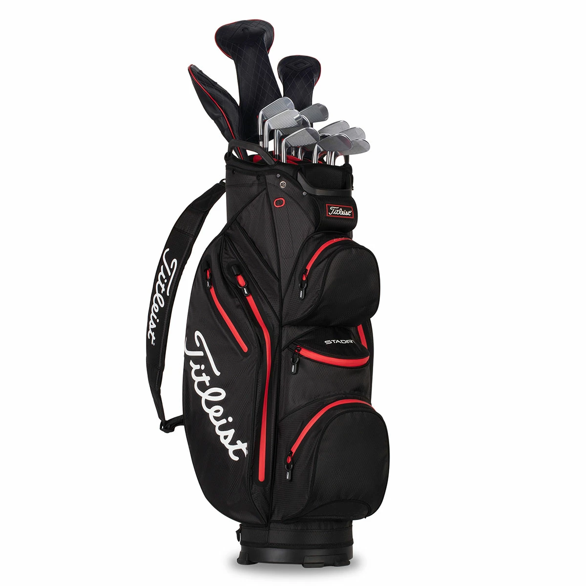 Titleist Stadry 14 Cart Bag UNISEX ONE SIZE BLK RED - Image 5