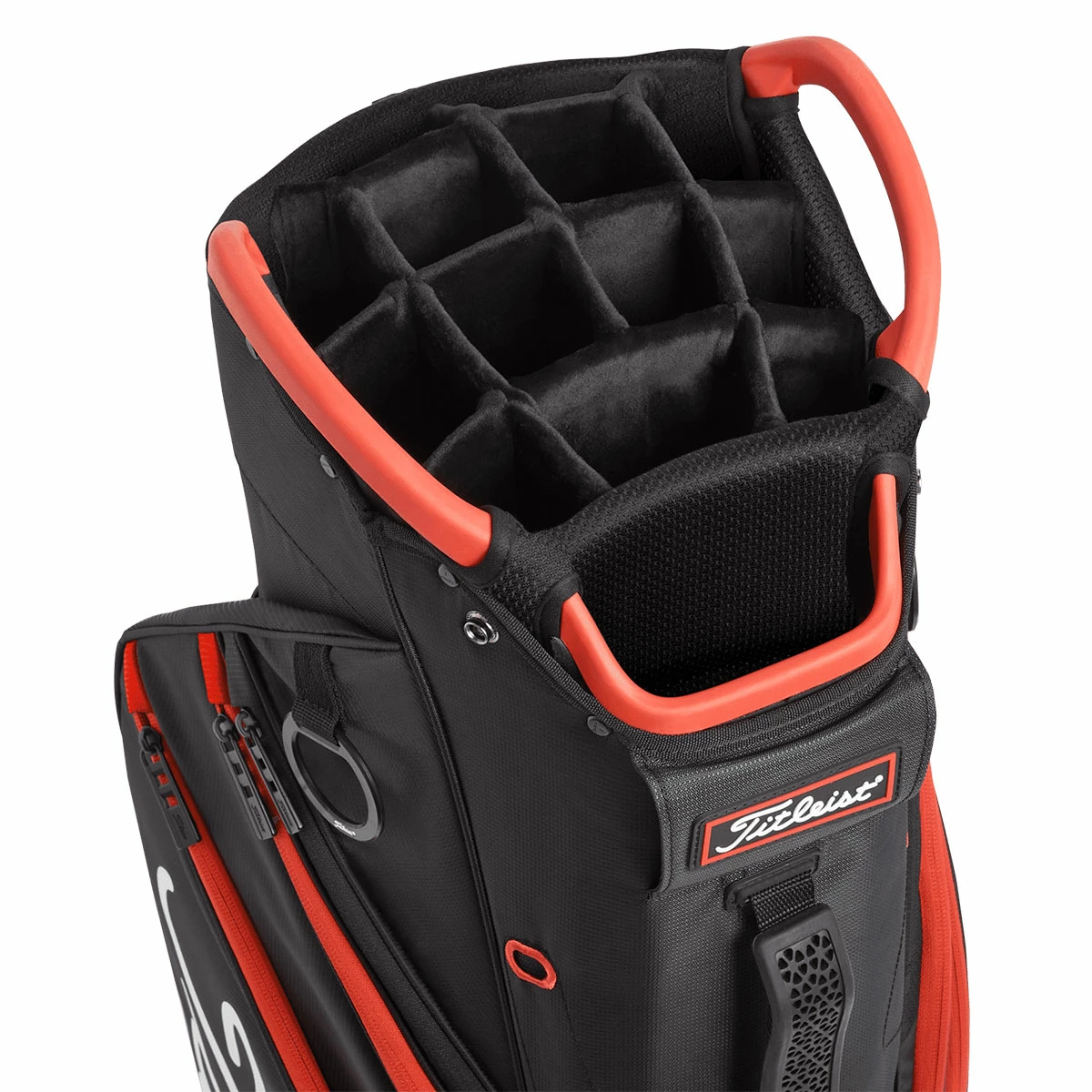 Titleist 14 Cart Bag BLACK BLACK RED - Image 4