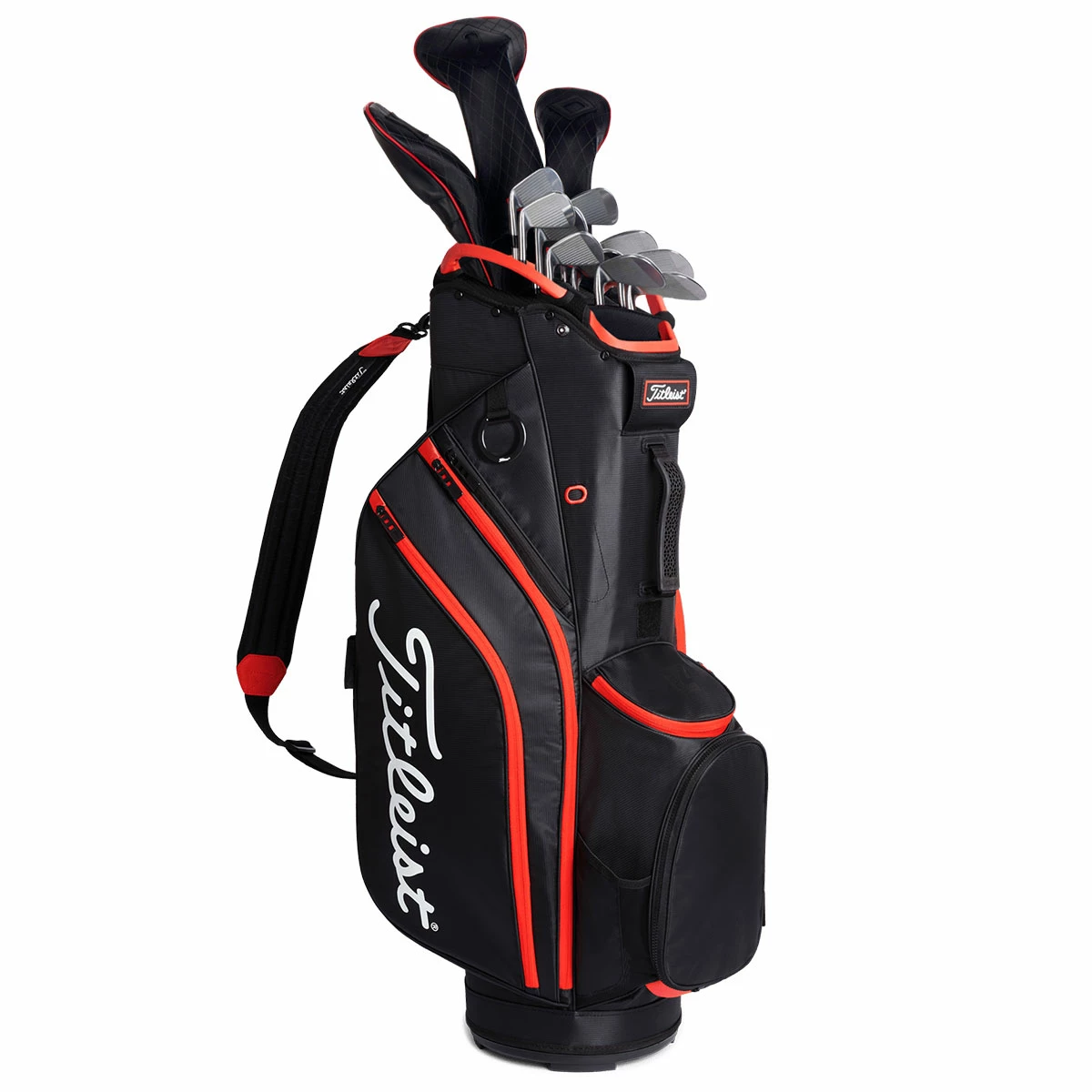 Titleist 14 Cart Bag BLACK BLACK RED - Image 6