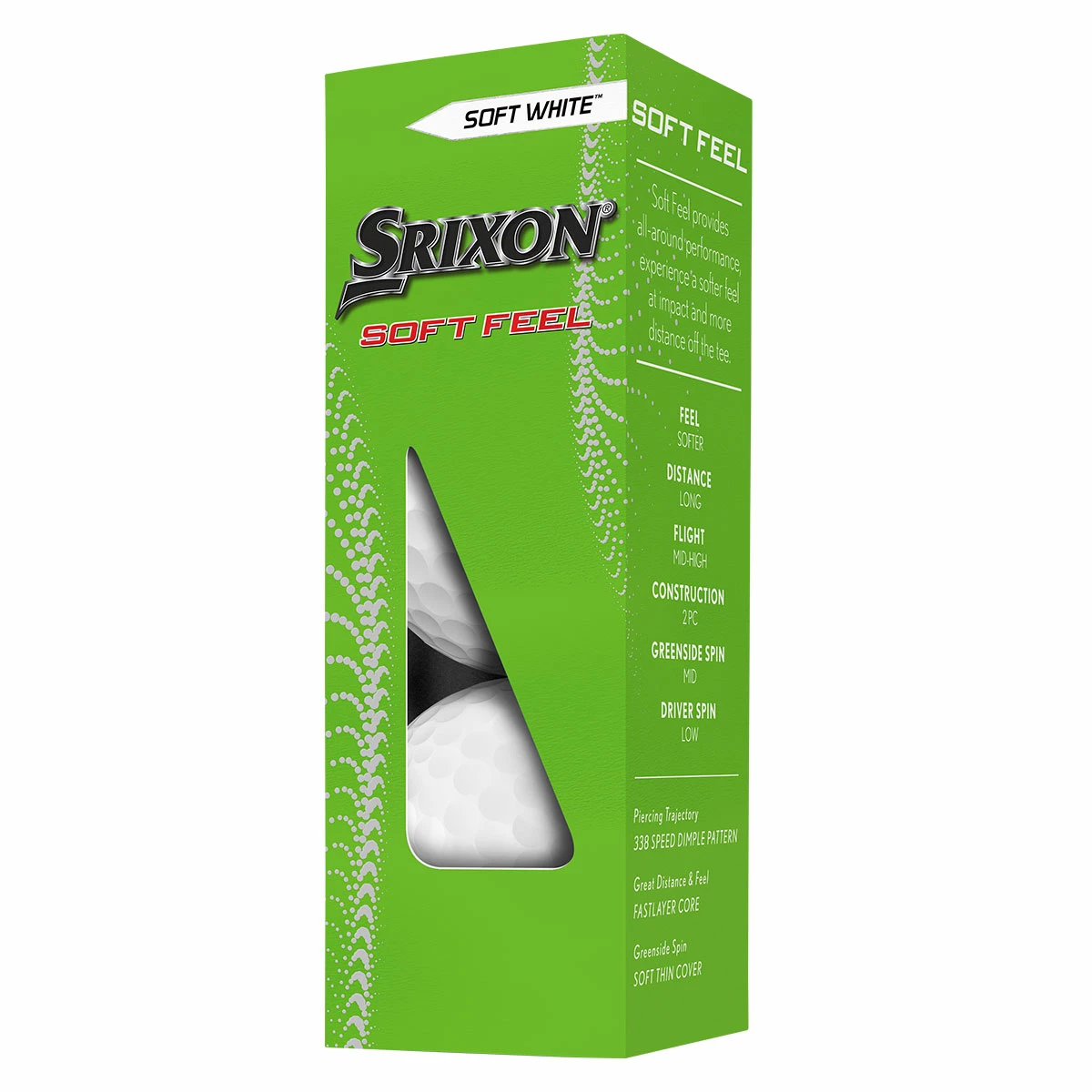 Srixon Soft Feel 12 Ball Pack WHITE - Image 3