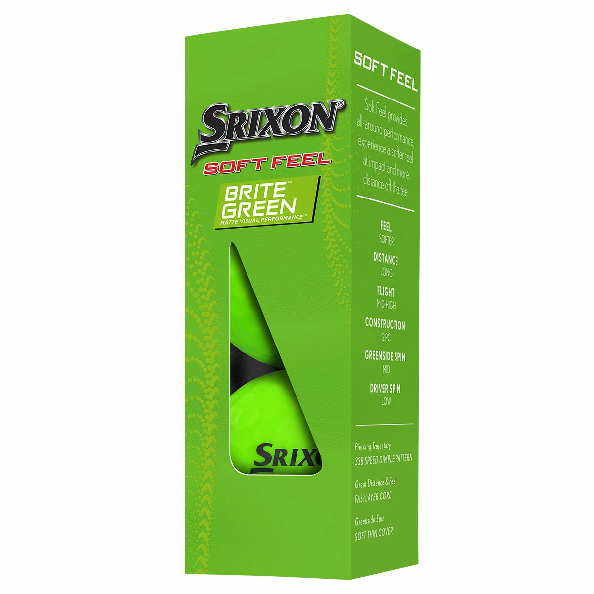 Srixon Soft Feel Brite 12 Pk BRITE GREEN - Image 3